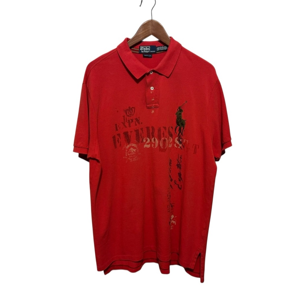 🐎 Vtg Polo Ralph Lauren “Everest” Big Pony Polo Shirt Custom Fit size XXL